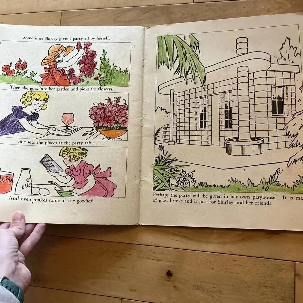 1937 Shirley Temple  MY BOOK TO COLOR coloring book #1768 Authorized Edition